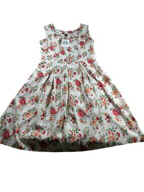 Grapes & Silhouettes Women’s White Sleeveless Midi Dress – Size S